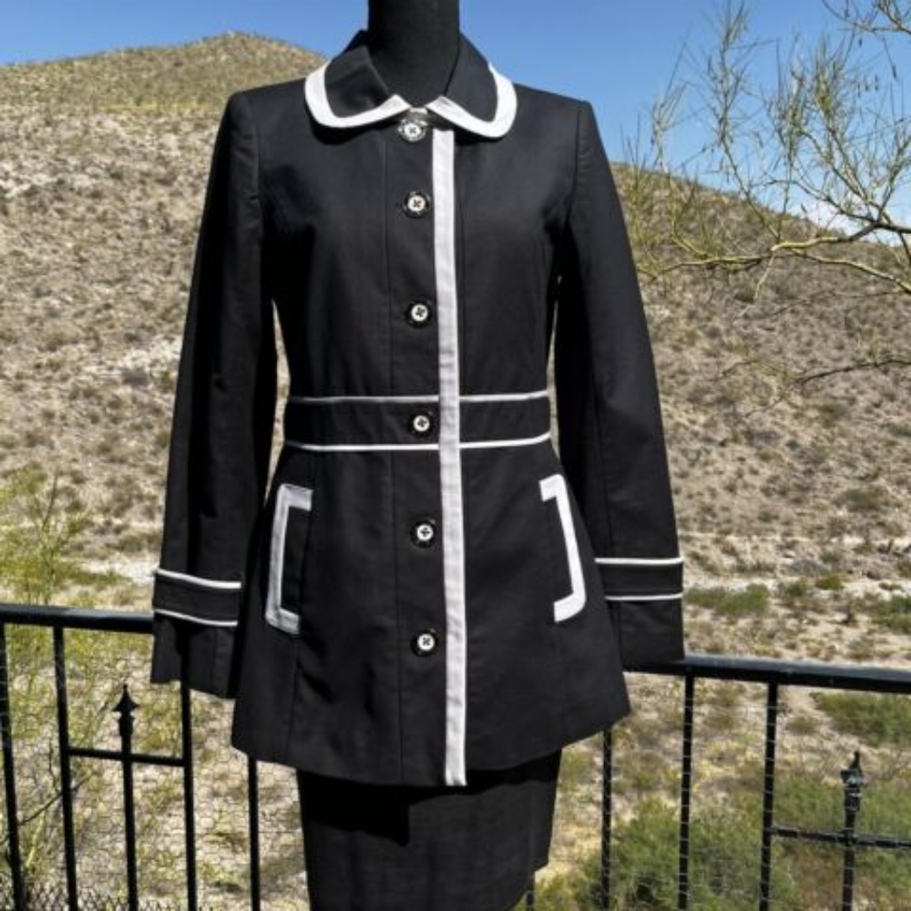 WHBM navy coat jacket